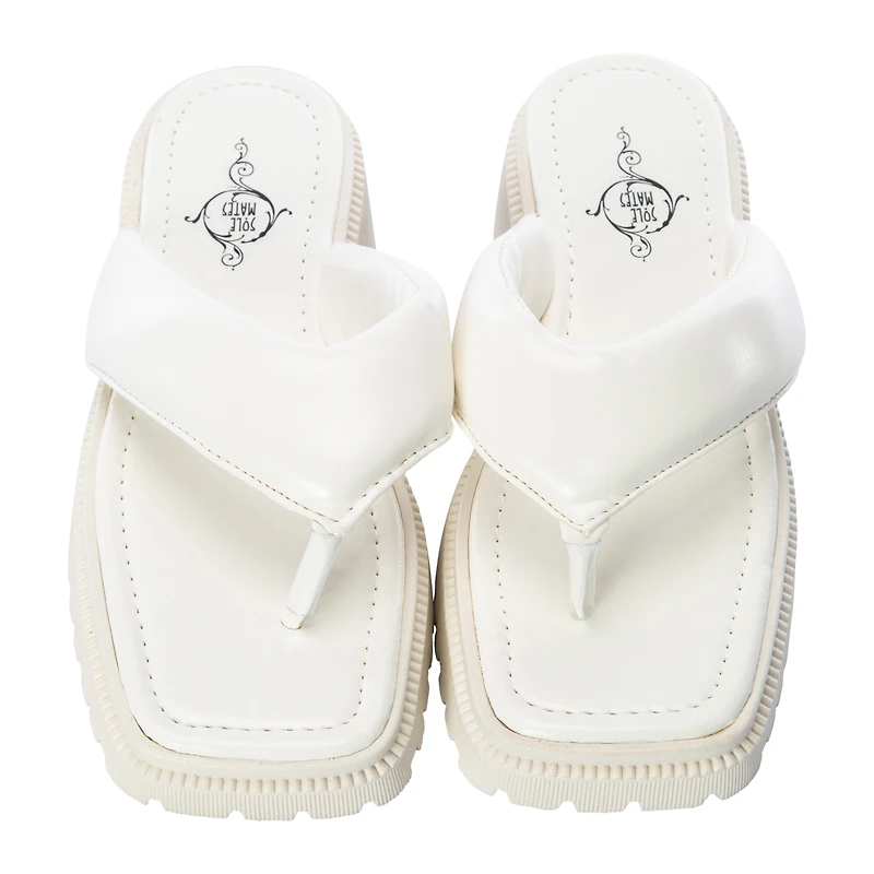 Ladies Retro Padded Thong Sandals