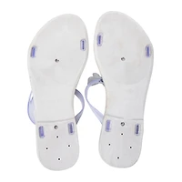Glitter Butterfly Jelly Slide Sandals