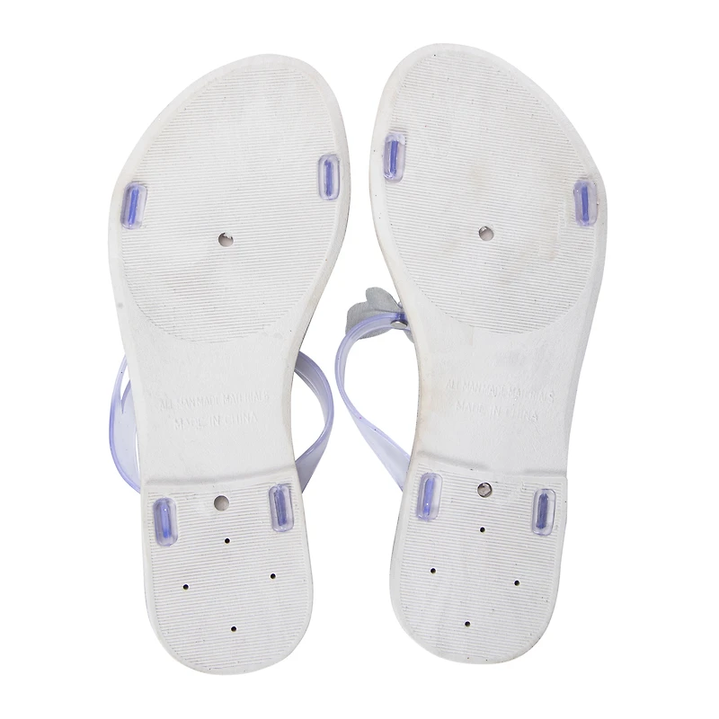 Glitter Butterfly Jelly Slide Sandals