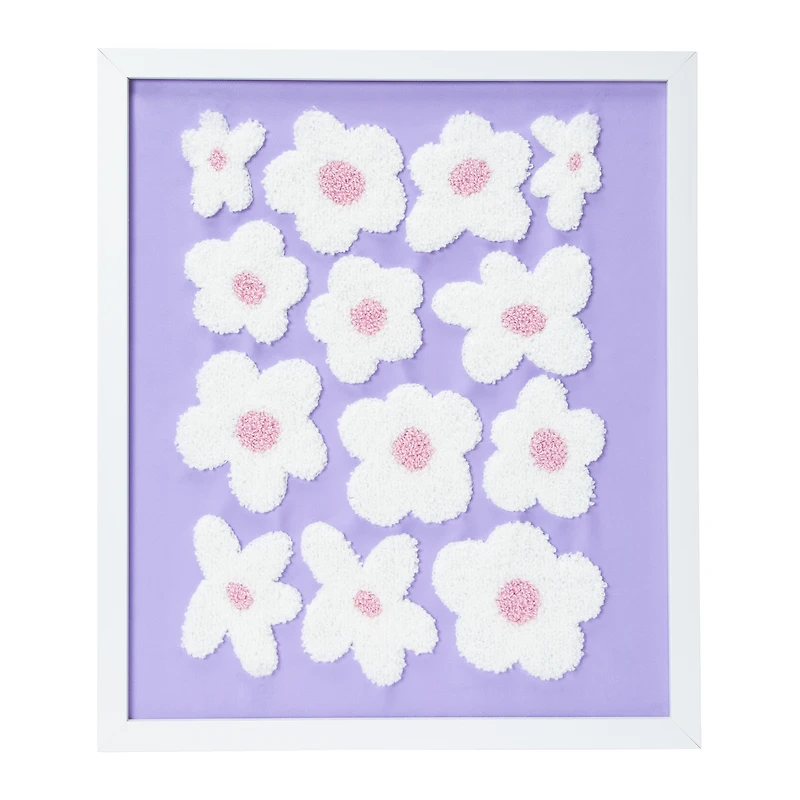 Framed Tufted Wall Art 12.2in x 14.33in