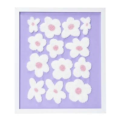 Framed Tufted Wall Art 12.2in x 14.33in