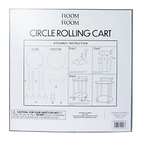 Circle Rolling Cart 15.74in x 21.25in