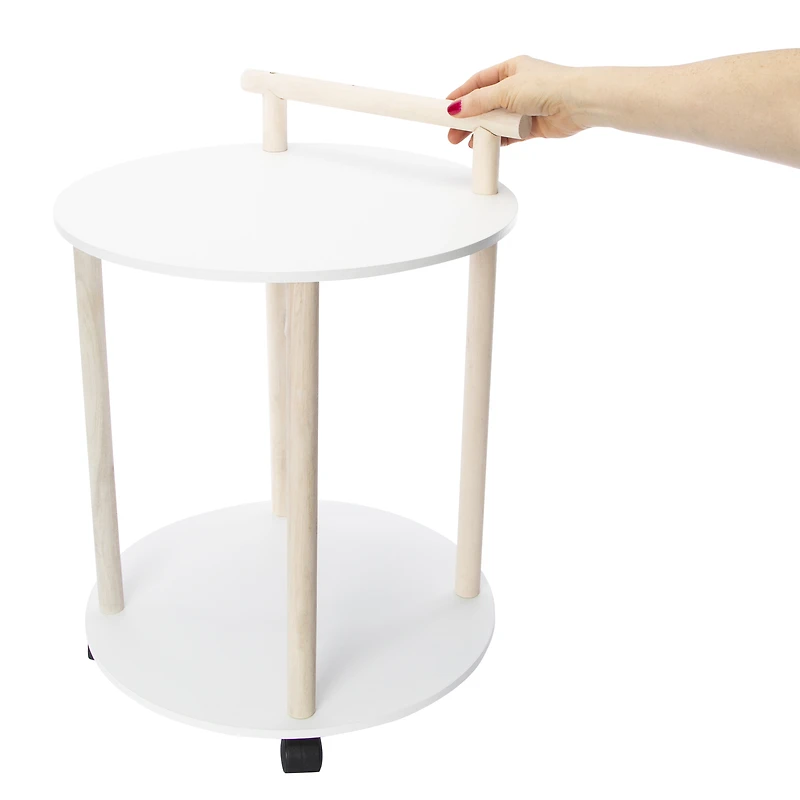 Circle Rolling Cart 15.74in x 21.25in