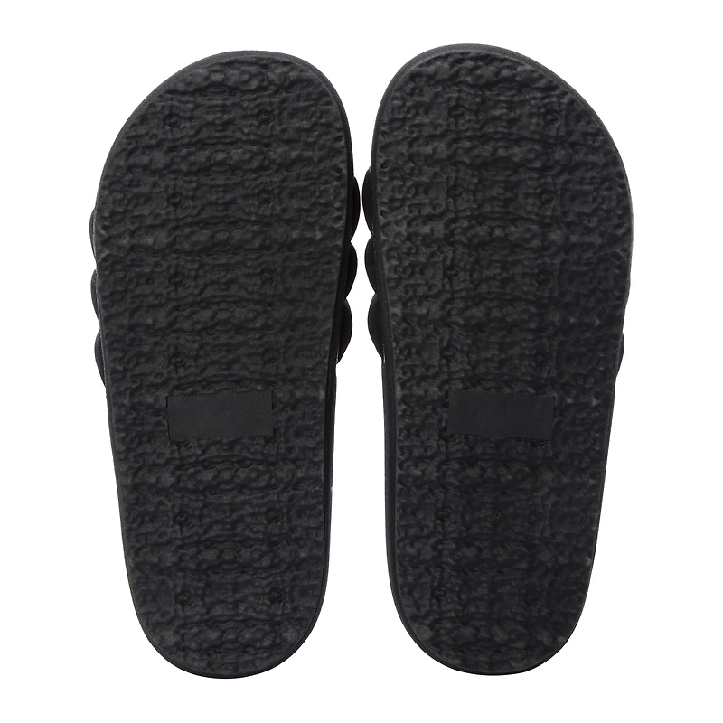 Ladies Triple Band Cushioned Slide Sandals