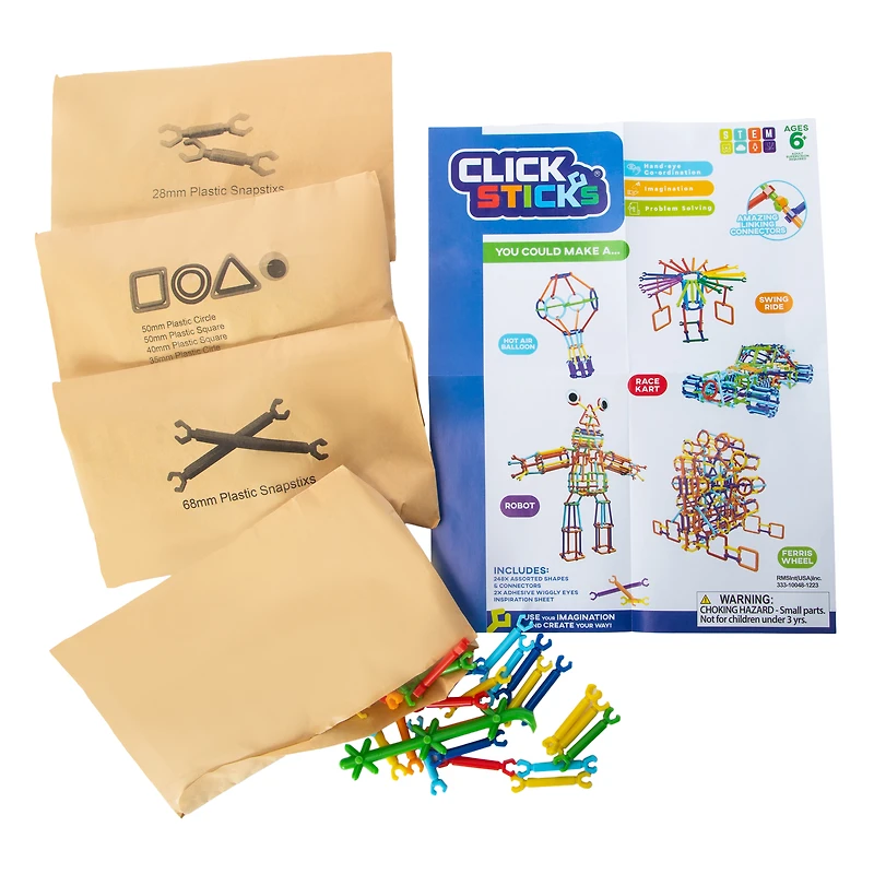 Click Sticks® Build Kit 250-Piece