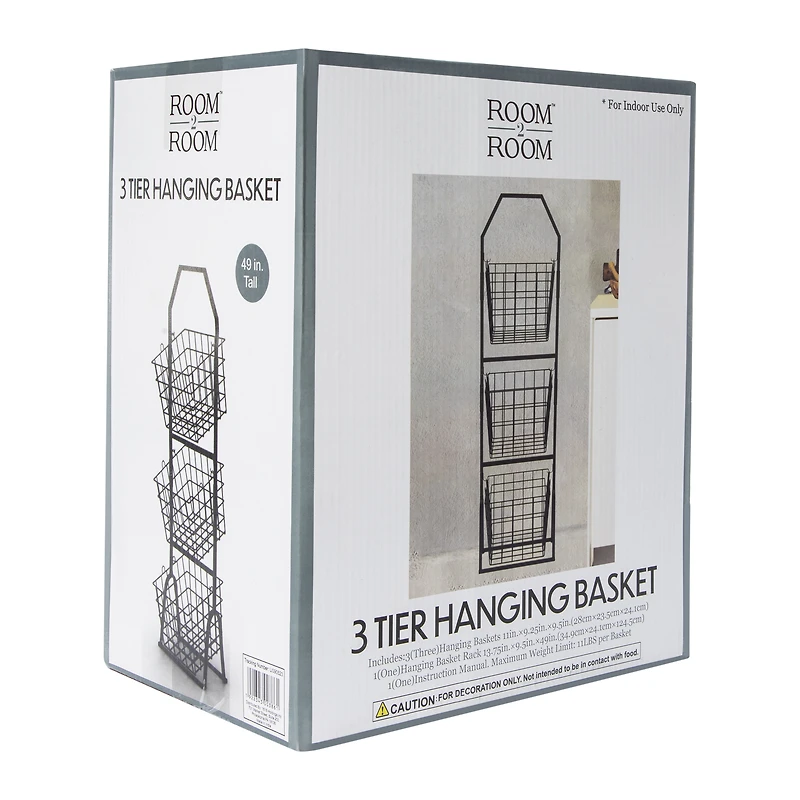 3-Tier Hanging Basket 11in x 9.5in