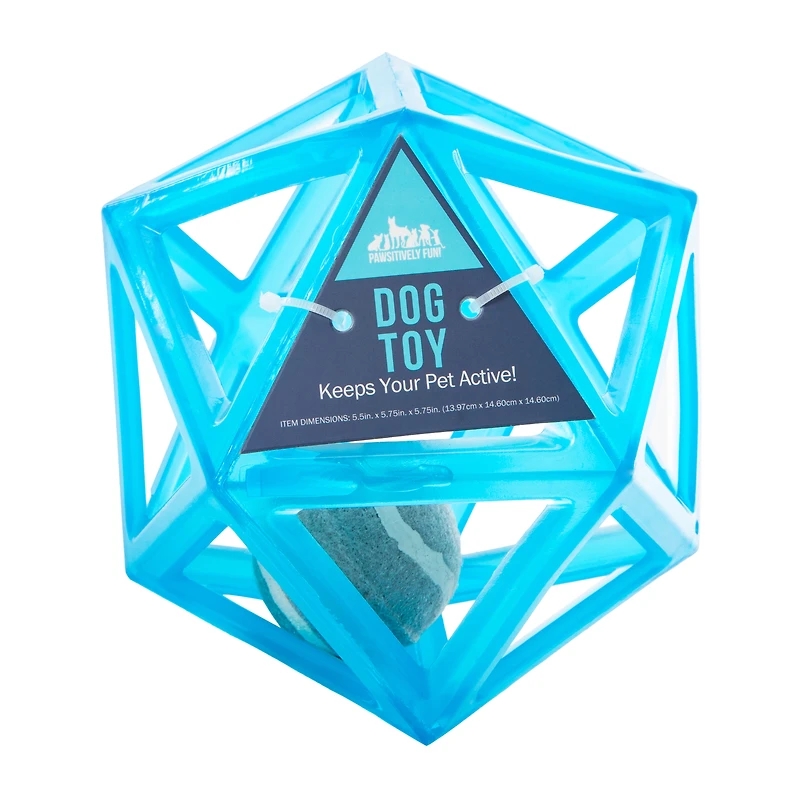 Hollow Geometric Dog Toy With Ball