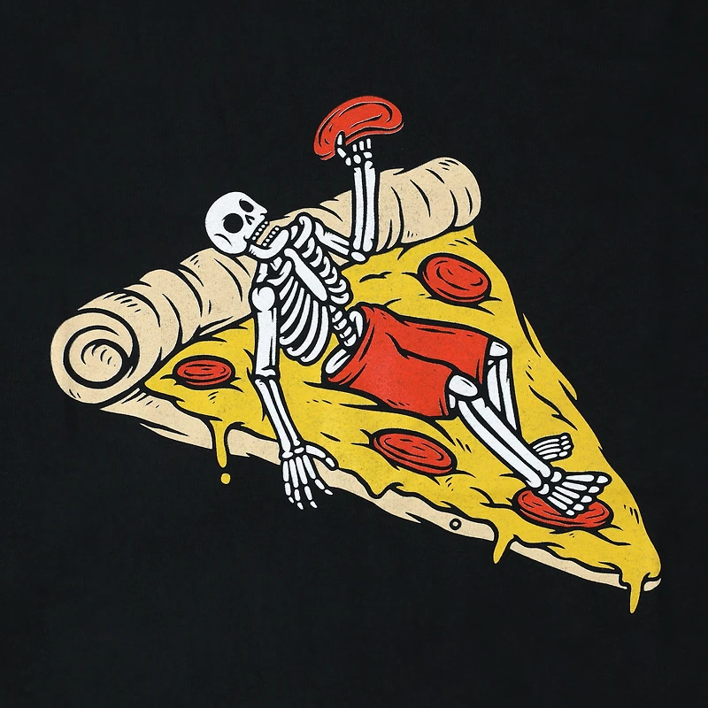 Skeleton Pizza Graphic Tee