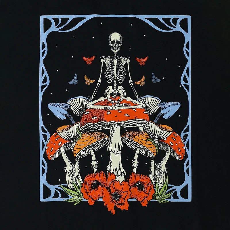Mushroom Skeleton Graphic Tee