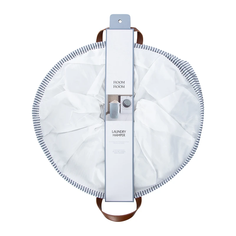 Striped Laundry Hamper 18.9in x 18.5in