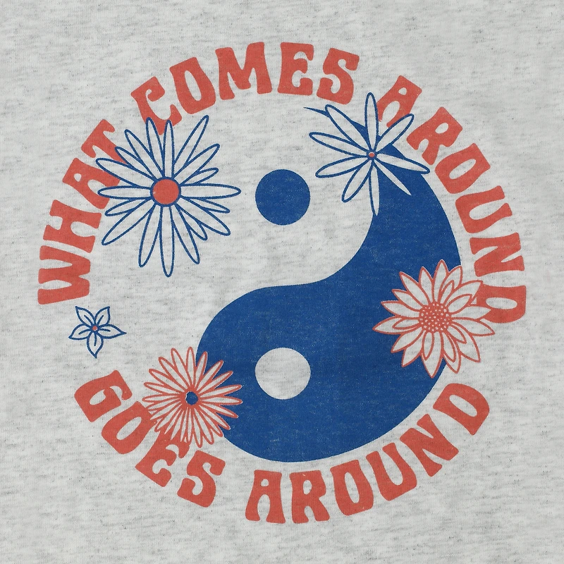 Yin Yang Flower Graphic Tee