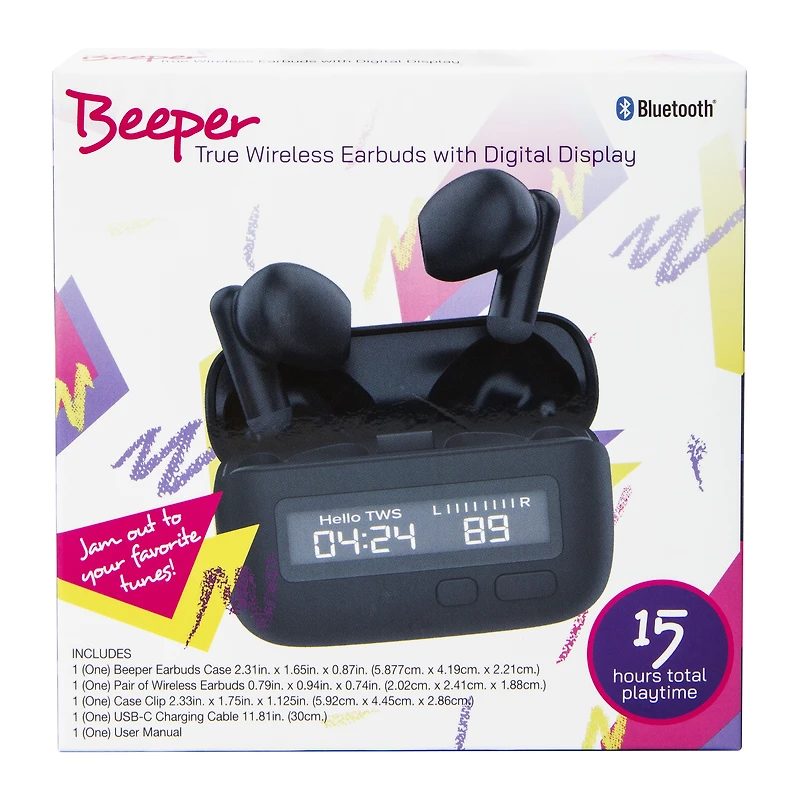 Beeper True Wireless Earbuds With Digital Display