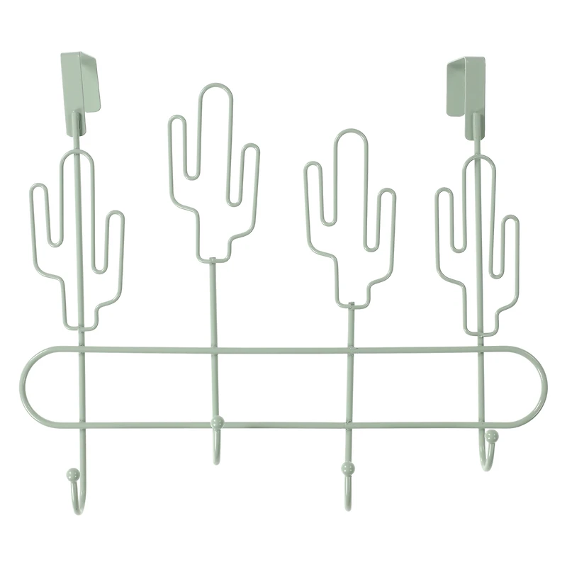 Metal Icon Over-The-Door Hanging Hook Rack