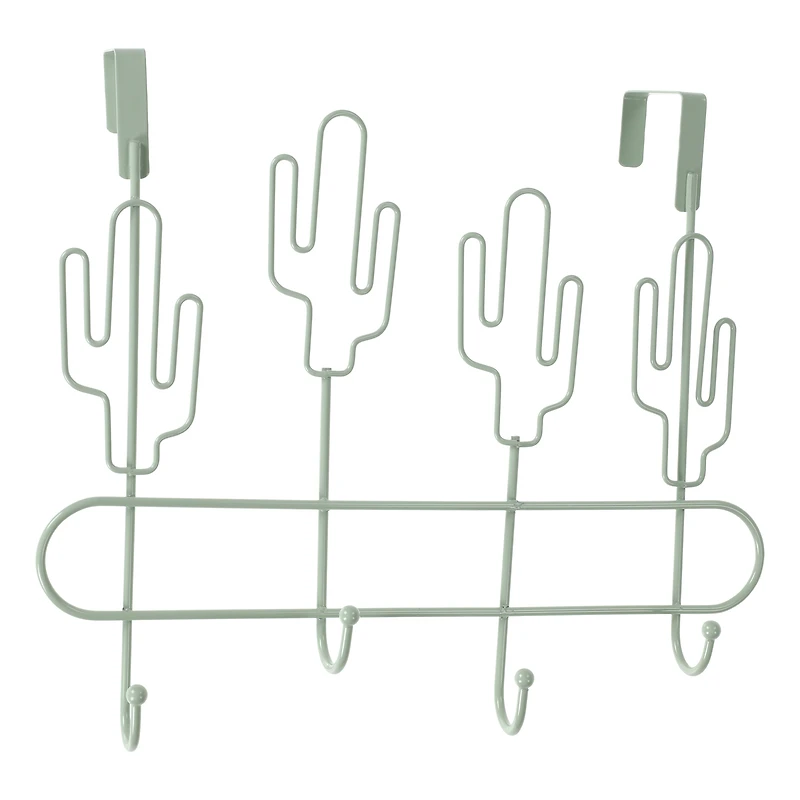 Metal Icon Over-The-Door Hanging Hook Rack