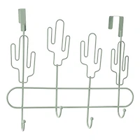 Metal Icon Over-The-Door Hanging Hook Rack
