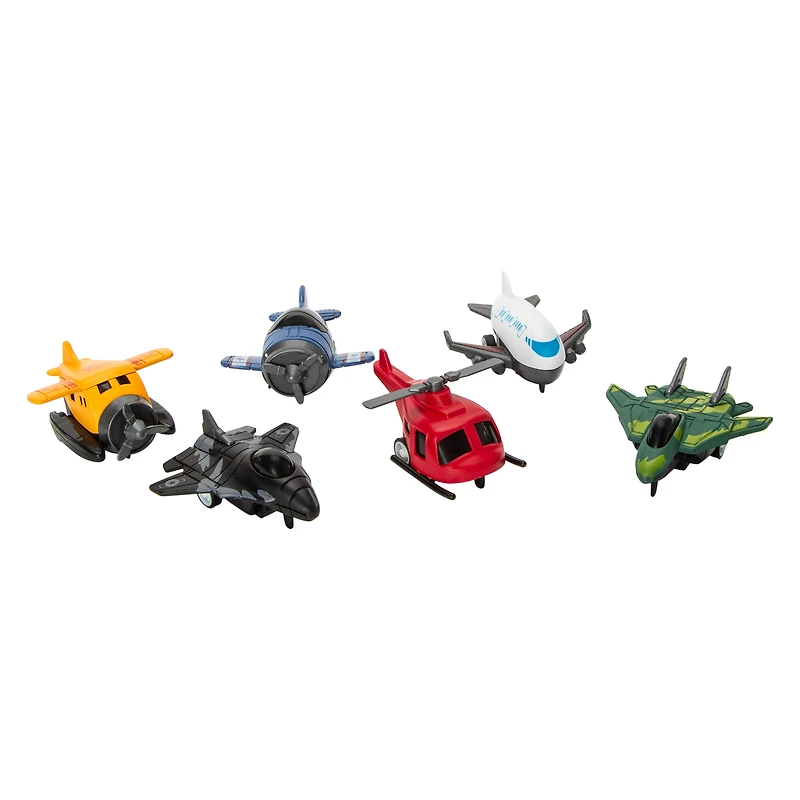Sky Buddies Pull-Back Toy Airplanes 6-Pack