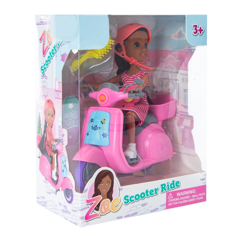 Zoe Scooter Ride Doll