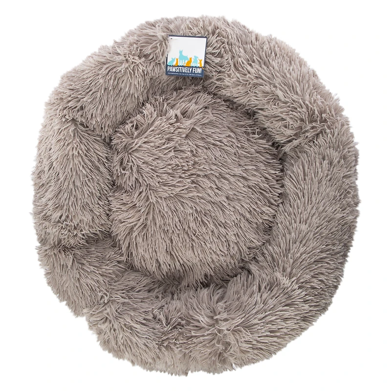 Shaggy Round Pet Bed 23in x 6.7in