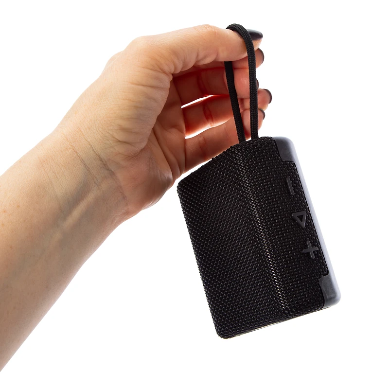 Fabric Wrapped Portable Wireless Speaker 3.54in x 3.11in