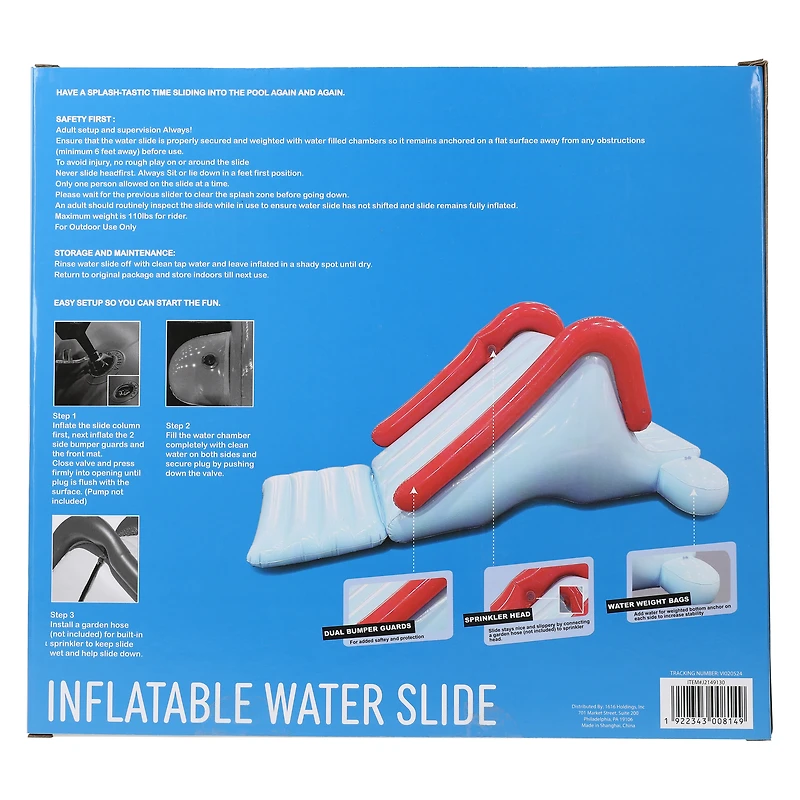 Inflatable Water Slide - 70.86in x 39.37in