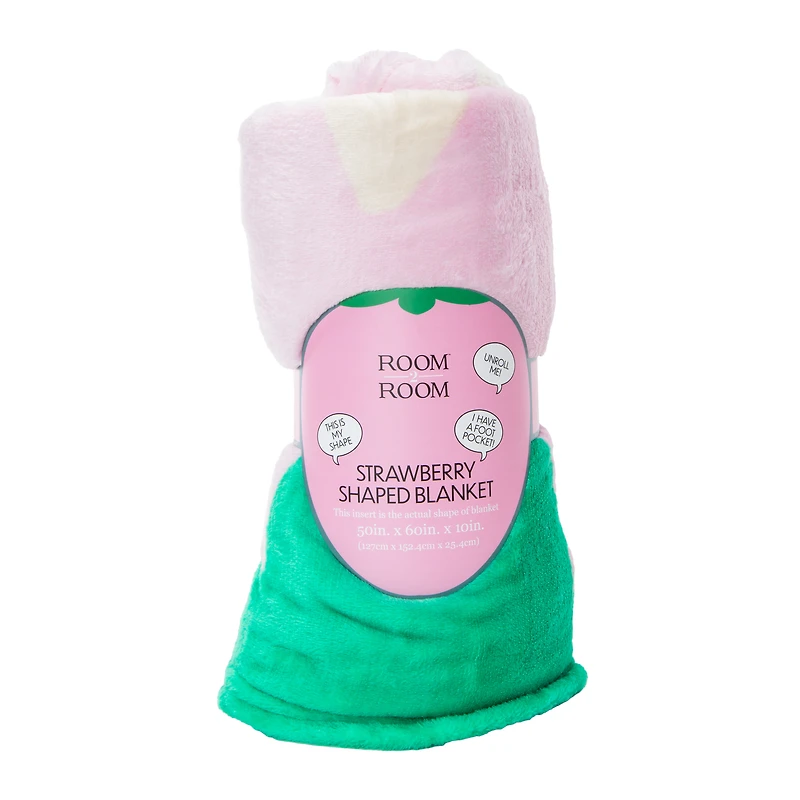Strawberry Shaped Blanket 50in x 60in