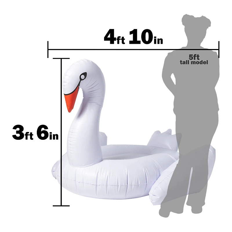 Inflatable Giant Swan Float 61.02in x 59.06in