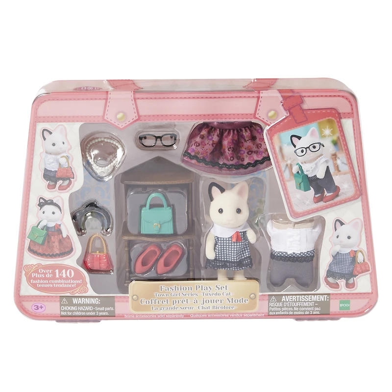 Calico Critters® Town Girl Series Tuxedo Cat Fashion Play Set
