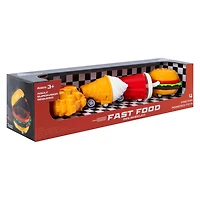 Fast Food Mini Wheeler Toy Cars 4-Count