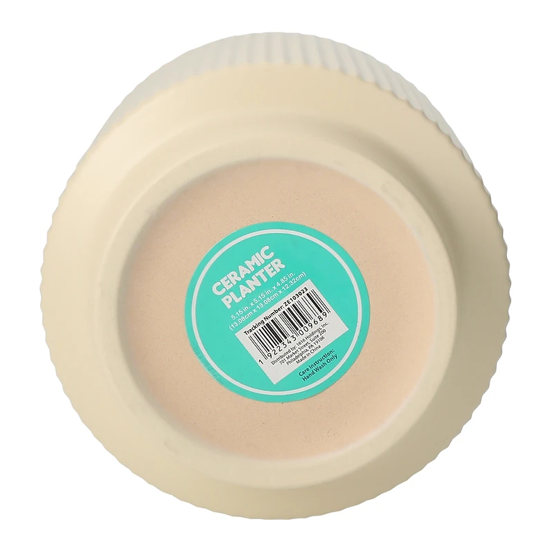 Small Ceramic Planter 5in x 4.85in