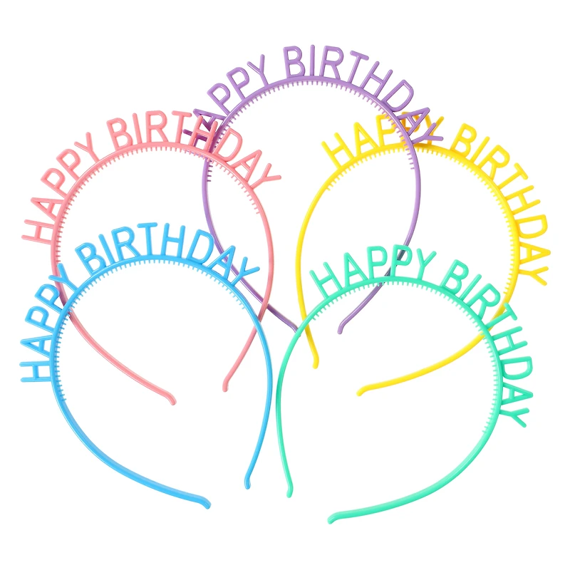 Happy Birthday Headband 5-Pack