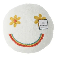 Happy Face Throw Pillow 15in