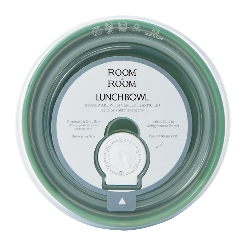 Glossy Lunch Bowl With Vented Lid 22oz