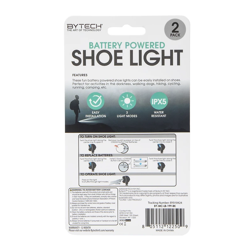 Battery Powered Shoe Light 2-Count