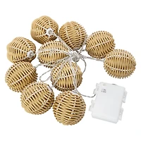 Rattan String Lights Set 7.2ft