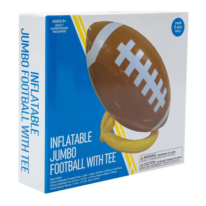 Inflatable Jumbo Football With Tee 20in x 40in
