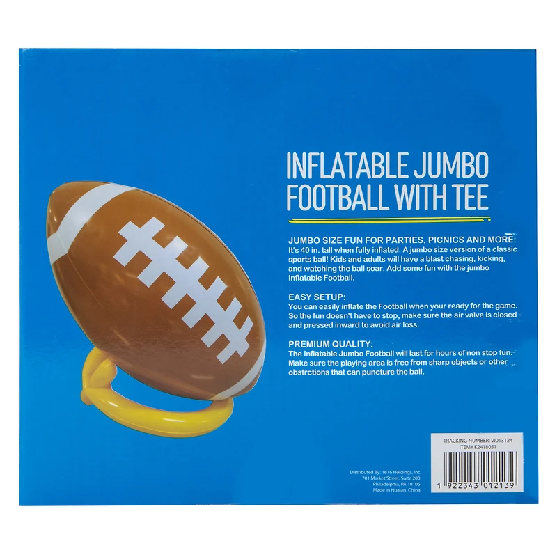 Inflatable Jumbo Football With Tee 20in x 40in