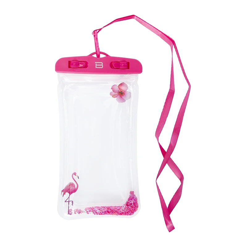 Glitter Waterproof Phone Pouch With Neck Strap