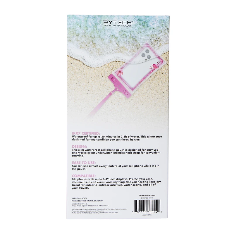 Glitter Waterproof Phone Pouch With Neck Strap