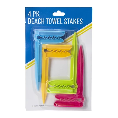 Multicolor Towel Stakes 4-Count