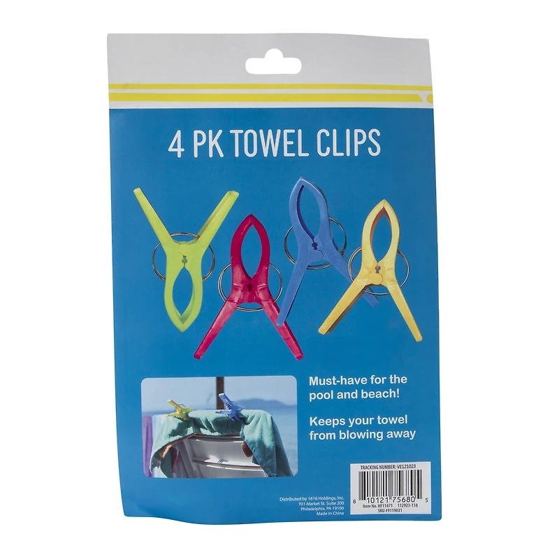 Beach Chair Towel Clips 4-Count