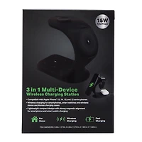 15W 3-In-1 Multi-Device Wireless Charging Station