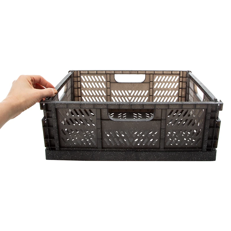 Large Collapsible Glitter Crate 15.75in x 11.8in