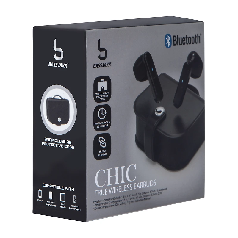 Bass Jaxx™ Chic True Wireless Bluetooth® Earbuds