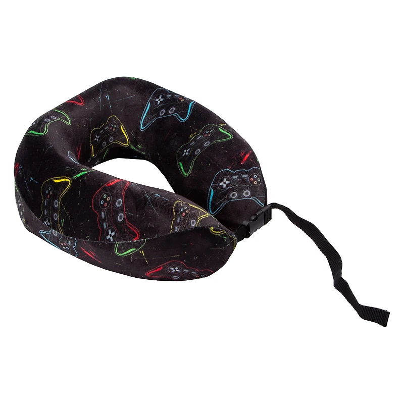 Printed Memory Foam Travel Pillow 10in x 11in