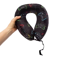 Printed Memory Foam Travel Pillow 10in x 11in