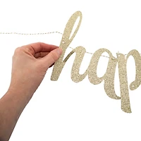 Glitter 'Happy Birthday' Party Banner 96in x 9.46in