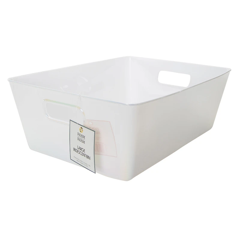Large Iridescent Storage Bin 10.5in x 14.1in