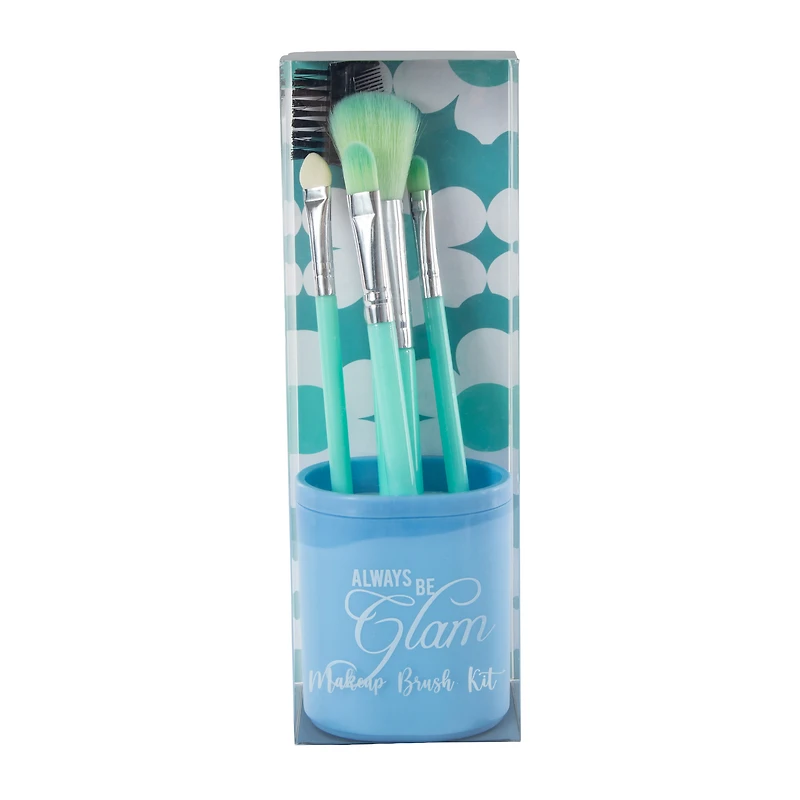 Makeup Brush Set With Holder 6-Piece