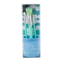 Makeup Brush Set With Holder 6-Piece