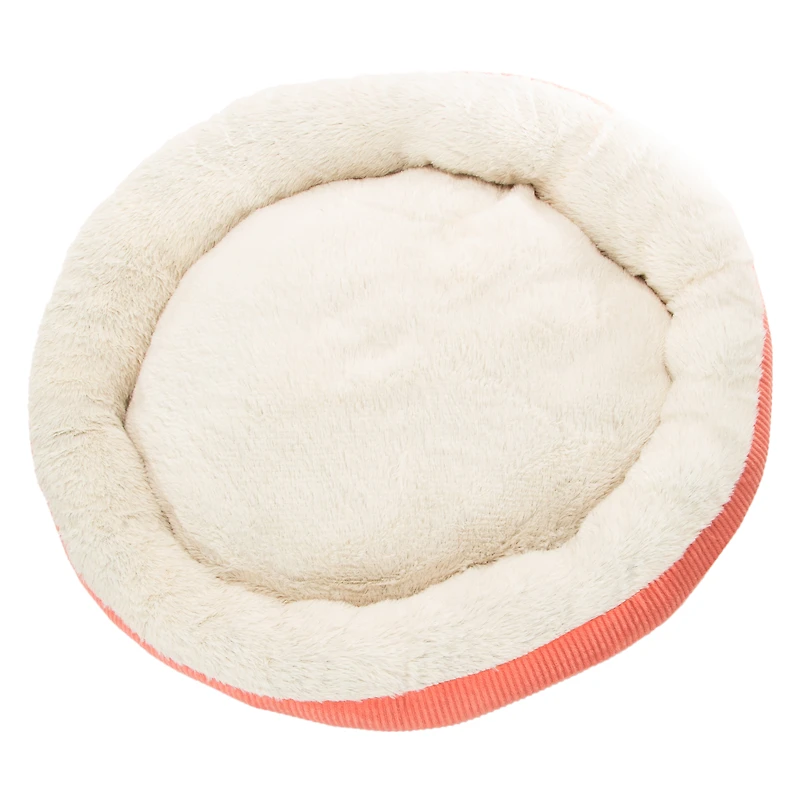 Round Corduroy Pet Bed 22in